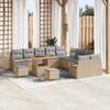 vidaXL Ensemble de canap&eacute; de jardin 13 pcs Beige et Gris clair