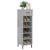 vidaXL Armoire &agrave; chaussures gris b&eacute;ton 30x35x105 cm bois d'ing&eacute;nierie