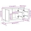 vidaXL Buffet Ch&ecirc;ne brun 111 x 34 x 60 cm Pin massif