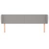 vidaXL T&ecirc;te de lit avec oreilles Gris clair 203x23x78/88 cm Tissu
