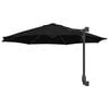 vidaXL Parasol de jardin Noir 248 x 248 x 148 cm Polyester et Acier