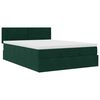 vidaXL Cadre de lit ottoman avec matelas vert fonc&eacute; 140x190 cm velours