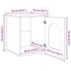 vidaXL Maison pour chat B&eacute;ton 53 x 52 x 62 cm Bois d'ing&eacute;nierie