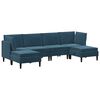 vidaXL Ensemble de meubles pour le salon 6 pcs Bleu Velours