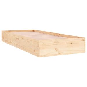 vidaXL Cadre de lit sans matelas bois massif 75x190 cm