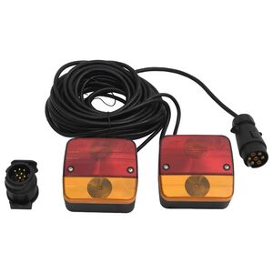 vidaXL Feux de remorque 2 pcs Rouge 10,5x5x9,5cm 12V ampoule classique