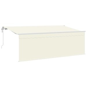 vidaXL Auvent R&eacute;tractable Cr&egrave;me 400 x 200 cm Polyester et Aluminium
