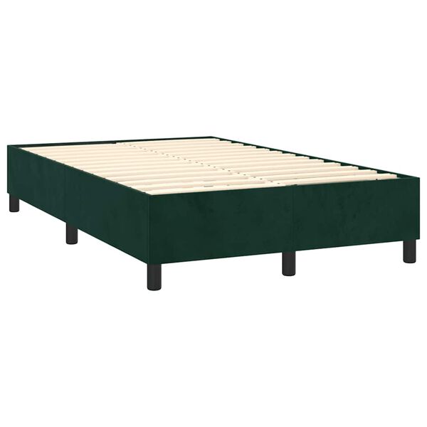 vidaXL Sommier &agrave; lattes de lit avec matelas vert fonc&eacute; 120x190 cm