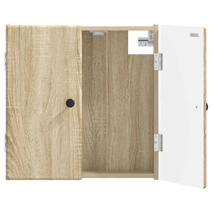 vidaXL Cabinet pour cible BREDA Ch&ecirc;ne Sonoma 52,5 x 10,5 x 53,5 cm