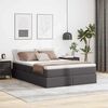 vidaXL Lit avec rangement et matelas avec matelas Gris 140 x 190 cm