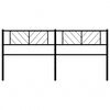 vidaXL Tête de lit métal noir 200 cm
