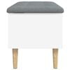 vidaXL Banc de rangement blanc 82x42x46 cm bois d'ing&eacute;nierie