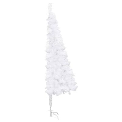 vidaXL Arbre de Noël artificiel d'angle pré-éclairé blanc 240 cm PVC
