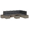 vidaXL Ensemble de canap&eacute; de jardin 9 pcs Gris Poly rotin