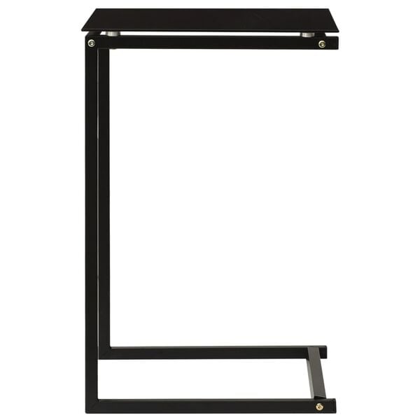 vidaXL Table d'appoint Noir 40x40x60 cm Verre trempé