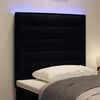 vidaXL T&ecirc;te de lit LED avec des lumi&egrave;res &agrave; LED Noir 90 cm Polyester
