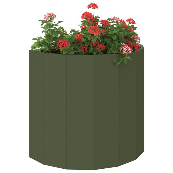 vidaXL Jardini&egrave;re Vert olive 60 x 30 x 50 cm Acier