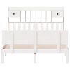vidaXL Lit bibliothèque sans matelas blanc 140x190 cm bois pin massif