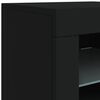 vidaXL Buffet avec lumières LED noir 123x37x67 cm