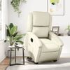 vidaXL Fauteuil inclinable électrique crème similicuir