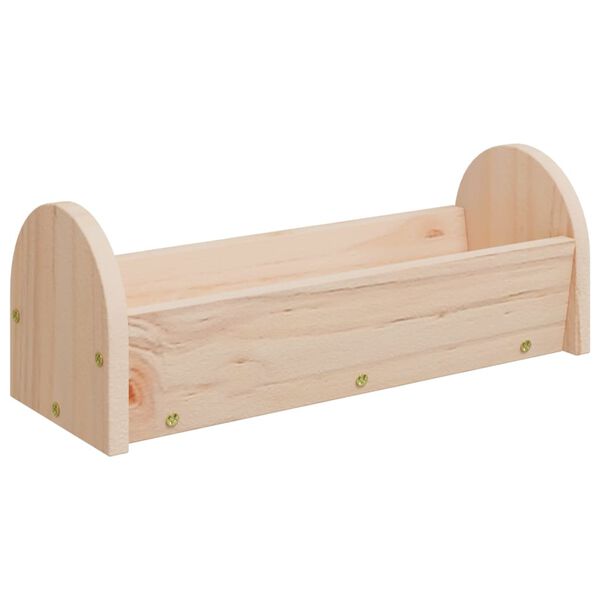 vidaXL Mangeoire &agrave; foin pour lapins 28x10x10 cm bois massif de sapin