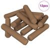 vidaXL Chevilles en bois 12 pcs Marron &Oslash;8 x 35 mm Bois massif