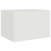 vidaXL Table basse blanc 67x50x44 cm acier