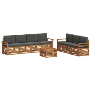 vidaXL Ensembles de canap&eacute;s avec coussin 8 pcs Naturel et Anthracite