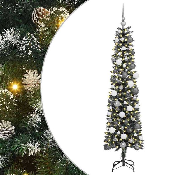 vidaXL Sapin de No&euml;l artificiel Vert 180 cm PVC, plastique et acier