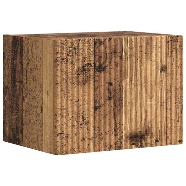 vidaXL Meuble TV mural Bois Ancien 60 x 31 x 29.5 cm Bois d'ing&eacute;nierie