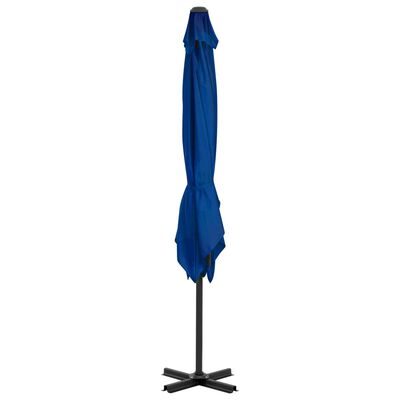 vidaXL Parasol déporté et mât en aluminium Bleu azuré 250x250 cm