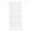 vidaXL Porte coulissante Blanc 93 x 202 cm Pin massif