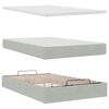 vidaXL Cadre de lit ottoman et matelas gris clair 120x200 cm velours