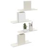 vidaXL &Eacute;tag&egrave;re flottante 4 pcs Blanc 40 x 9 x 2,5 cm Acier