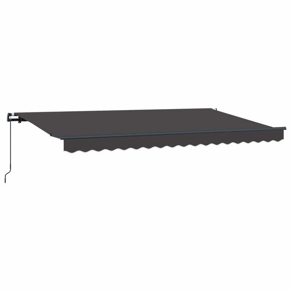 vidaXL Auvent R&eacute;tractable Anthracite 350 x 200 cm tissu