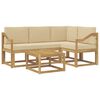 vidaXL Ensemble de canap&eacute;s d'ext&eacute;rieur 5 pc Blanc et Beige