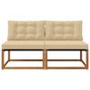vidaXL 2 Pi&egrave;ce Sofa de milieu ext&eacute;rieur Bois d'Acacia Massif Naturel