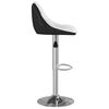 vidaXL Tabourets de bar lot de 2 blanc et noir similicuir