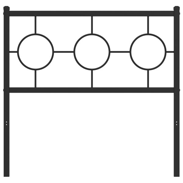 vidaXL T&ecirc;te de lit de remplacement m&eacute;tal noir 90 cm