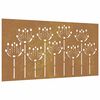vidaXL D&eacute;coration murale jardin 105x55 cm acier corten design de fleur