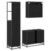 vidaXL Ensemble de mobilier de salle de bain 3 pcs Ch&ecirc;ne noir