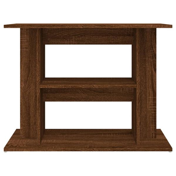 vidaXL Support pour aquarium chêne marron 80x35x60cm bois d'ingénierie