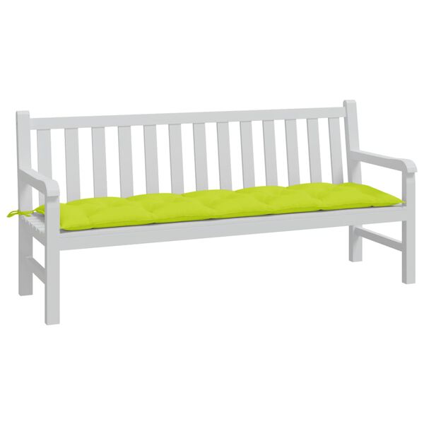 vidaXL Coussin de banc de jardin vert brillant 180x50x7cm tissu oxford