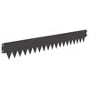 vidaXL Bordure de Pelouse 10 pc 103 x 15 cm Acier Noir