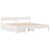 vidaXL Cadre de lit sans matelas blanc 160x200 cm bois de pin massif
