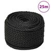 vidaXL Corde de travail Noir 16 mm 25 m polypropyl&egrave;ne