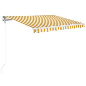 vidaXL Auvent r&eacute;tractable automatique 350x250 cm Jaune et blanc