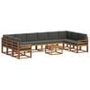 vidaXL Ensemble de canap&eacute;s d'ext&eacute;rieur 11 pc Naturel et Anthracite