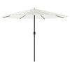 vidaXL Parasol de jardin avec mât en acier blanc 324x324x247 cm