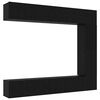vidaXL Ensemble meuble TV 5 pcs Ch&ecirc;ne noir Bois d'ing&eacute;nierie